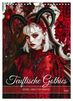 Cover Teuflische Gothics - Gothic, Girls und Hörner (Wandkalender 2026 DIN A4 hoch), CALVENDO Monatskalender