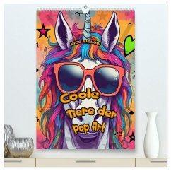 Coole Tiere der Pop Art (hochwertiger Premium Wandkalender 2026 DIN A2 hoch), Kunstdruck in Hochglanz Cover Coole Tiere der Pop Art (hochwertiger Premium Wandkalender 2026 DIN A2 hoch), Kunstdruck in Hochglanz