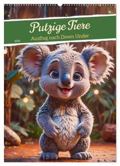 Putzige Tiere - Ausflug nach Down Under (Wandkalender 2026 DIN A2 hoch), CALVENDO Monatskalender