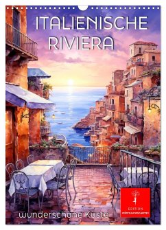 Cover Italienische Riviera - wunderschöne Küste (Wandkalender 2026 DIN A3 hoch), CALVENDO Monatskalender