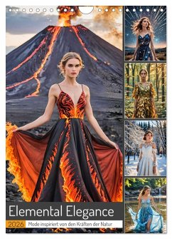 Cover Elemental Elegance - Mode inspiriert von den Kräften der Natur (Wandkalender 2026 DIN A4 hoch), CALVENDO Monatskalender