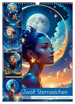 Cover Zwölf Sternzeichen (Wandkalender 2026 DIN A3 hoch), CALVENDO Monatskalender