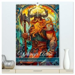 Cover Wikinger Action - Comic-Helden inspiriert von den Nordmännern (hochwertiger Premium Wandkalender 2026 DIN A2 hoch), Kunstdruck in Hochglanz