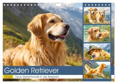 Golden Retriever. Treue Seelenhunde in der Bergwelt (Wandkalender 2026 DIN A4 quer), CALVENDO Monatskalender