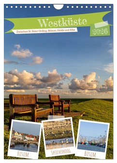 Cover Westküste - Zwischen St. Peter Ording, Büsum und Elbe (Wandkalender 2026 DIN A4 hoch), CALVENDO Monatskalender
