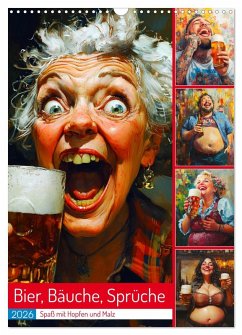 Cover Bier, Bäuche, Sprüche. Spaß mit Hopfen und Malz (Wandkalender 2026 DIN A3 hoch), CALVENDO Monatskalender