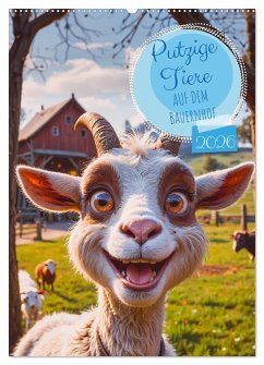 Putzige Tiere - Auf dem Bauernhof (Wandkalender 2026 DIN A2 hoch), CALVENDO Monatskalender Cover Putzige Tiere - Auf dem Bauernhof (Wandkalender 2026 DIN A2 hoch), CALVENDO Monatskalender