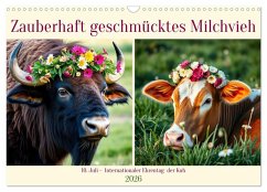 Cover Zauberhaft geschmücktes Milchvieh (Wandkalender 2026 DIN A3 quer), CALVENDO Monatskalender