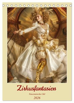 Zirkusfantasien - Venezianischer Stil (Tischkalender 2026 DIN A5 hoch), CALVENDO Monatskalender