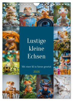 Cover Lustige kleine Echsen (Wandkalender 2026 DIN A4 hoch), CALVENDO Monatskalender