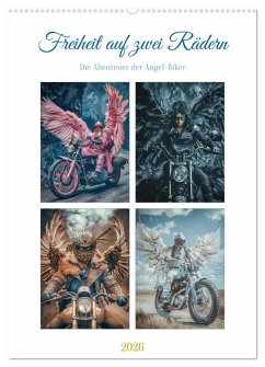 Cover Freiheit auf zwei Rädern - Die Abenteuer der Angel-Biker (Wandkalender 2026 DIN A2 hoch), CALVENDO Monatskalender