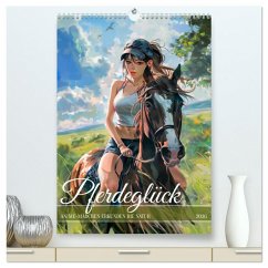 Cover Pferdeglück - Anime-Mädchen erkunden die Natur (hochwertiger Premium Wandkalender 2026 DIN A2 hoch), Kunstdruck in Hochglanz