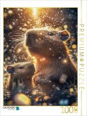 CALVENDO Puzzle Capybaras meditieren nicht - sie sind Meditation   1000 Teile Lege-Größe 64x48cm Foto-Puzzle für glückli