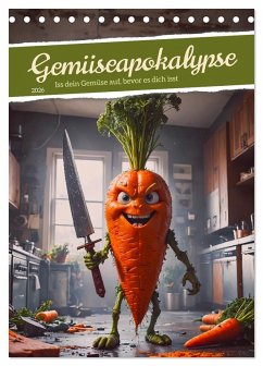 Cover Gemüseapokalypse - Iss dein Gemüse auf, bevor es dich isst (Tischkalender 2026 DIN A5 hoch), CALVENDO Monatskalender