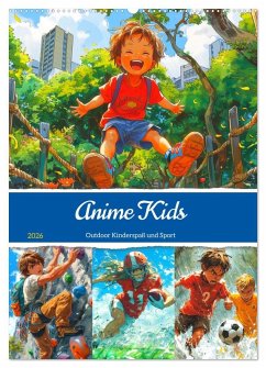 Cover Anime Kids. Outdoor Kinderspaß und Sport (Wandkalender 2026 DIN A2 hoch), CALVENDO Monatskalender