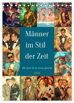 Cover Männer im Stil der Zeit (Tischkalender 2026 DIN A5 hoch), CALVENDO Monatskalender