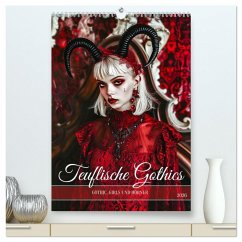 Cover Teuflische Gothics - Gothic, Girls und Hörner (hochwertiger Premium Wandkalender 2026 DIN A2 hoch), Kunstdruck in Hochglanz