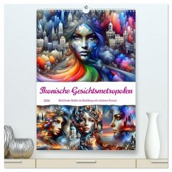 Ikonische Gesichtsmetropolen (hochwertiger Premium Wandkalender 2026 DIN A2 hoch), Kunstdruck in Hochglanz Cover Ikonische Gesichtsmetropolen (hochwertiger Premium Wandkalender 2026 DIN A2 hoch), Kunstdruck in Hochglanz