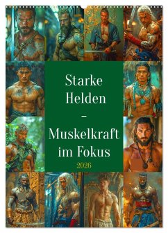 Starke Helden - Muskelkraft im Fokus (Wandkalender 2026 DIN A2 hoch), CALVENDO Monatskalender
