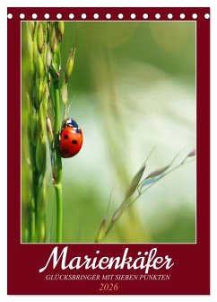 Cover Marienkäfer, Glücksbringer mit sieben Punkten (Tischkalender 2026 DIN A5 hoch), CALVENDO Monatskalender