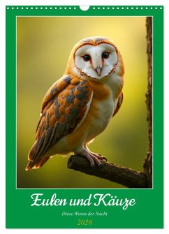 Eulen und Käuze - Diese Wesen der Nacht (Wandkalender 2026 DIN A3 hoch), CALVENDO Monatskalender