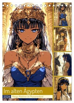 Im alten Ägypten. Manga-Mädchen im Pharaonenland (Tischkalender 2026 DIN A5 hoch), CALVENDO Monatskalender
