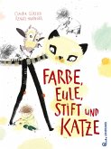 Farbe, Eule, Stift und Katze Farbe, Eule, Stift und Katze
