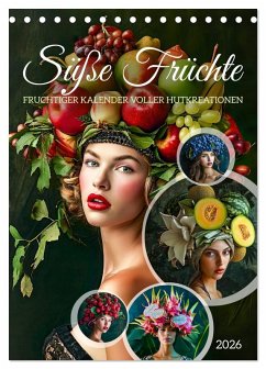 Cover Süße Früchte - Fruchtiger Kalender voller Hutkreationen (Tischkalender 2026 DIN A5 hoch), CALVENDO Monatskalender