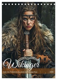 Cover Wikinger - Erbe der Walküren als moderne Wikingerfrau (Tischkalender 2026 DIN A5 hoch), CALVENDO Monatskalender