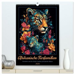 Afrikanische Tierfamilien (hochwertiger Premium Wandkalender 2026 DIN A2 hoch), Kunstdruck in Hochglanz