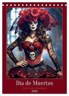 Cover Dia de Muertos Kreative Porträts in Festanlehnung (Tischkalender 2026 DIN A5 hoch), CALVENDO Monatskalender