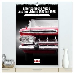 Cover Amerikanische Autos aus den Jahren 1957 bis 1976 Frontansichten (hochwertiger Premium Wandkalender 2026 DIN A2 hoch), Kunstdruck in Hochglanz