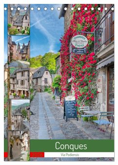 Conques - Via Podiensis (Tischkalender 2026 DIN A5 hoch), CALVENDO Monatskalender