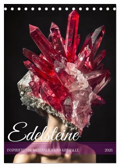 Cover Edelsteine - Inspirierende Mineralien und Kristalle (Tischkalender 2026 DIN A5 hoch), CALVENDO Monatskalender