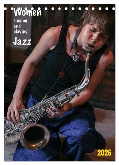 Cover Women singing and playing Jazz (Tischkalender 2026 DIN A5 hoch), CALVENDO Monatskalender