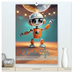 RoboLife - Niedliche Blechfreunde im Alltag (hochwertiger Premium Wandkalender 2026 DIN A2 hoch), Kunstdruck in Hochglanz Cover RoboLife - Niedliche Blechfreunde im Alltag (hochwertiger Premium Wandkalender 2026 DIN A2 hoch), Kunstdruck in Hochglanz