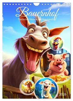 Cover Bauernhof. Tierischer Humor auf dem Land (Wandkalender 2026 DIN A4 hoch), CALVENDO Monatskalender