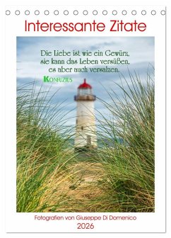 Cover Interessante Zitate (Tischkalender 2026 DIN A5 hoch), CALVENDO Monatskalender