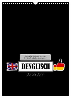 Cover DENGLISCH durchs Jahr (Wandkalender 2026 DIN A3 hoch), CALVENDO Monatskalender