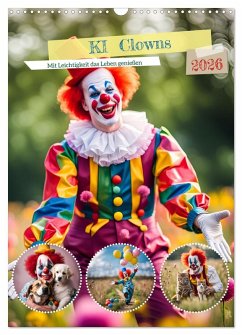 KI Clowns Mit Leichtigkeit das Leben genießen (Wandkalender 2026 DIN A3 hoch), CALVENDO Monatskalender