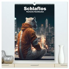 Schlaflos Tierische Nachteulen (hochwertiger Premium Wandkalender 2026 DIN A2 hoch), Kunstdruck in Hochglanz