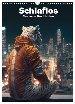 Schlaflos Tierische Nachteulen (Wandkalender 2026 DIN A3 hoch), CALVENDO Monatskalender
