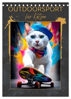 Cover Outdoorsport für Katzen (Tischkalender 2026 DIN A5 hoch), CALVENDO Monatskalender