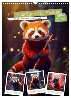 Cover Lustige rote Panda (Wandkalender 2026 DIN A3 hoch), CALVENDO Monatskalender