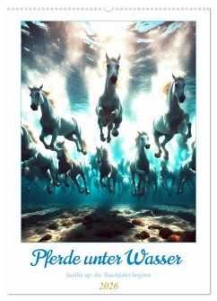 Pferde unter Wasser - Saddle up, die Tauchfahrt beginnt (Wandkalender 2026 DIN A2 hoch), CALVENDO Monatskalender Pferde unter Wasser - Saddle up, die Tauchfahrt beginnt (Wandkalender 2026 DIN A2 hoch), CALVENDO Monatskalender