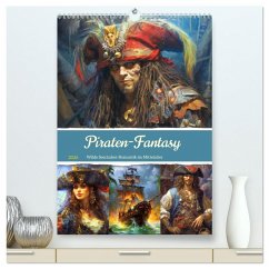 Cover Piraten-Fantasy. Wilde Seeräuber-Romantik im Mittelalter (hochwertiger Premium Wandkalender 2026 DIN A2 hoch), Kunstdruck in Hochglanz