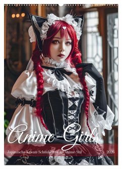 Cover Anime-Girls - Japanische Kawaii-Schönheiten im Anime-Stil (Wandkalender 2026 DIN A2 hoch), CALVENDO Monatskalender
