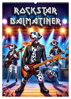 Rockstar Dalmatiner (Wandkalender 2026 DIN A2 hoch), CALVENDO Monatskalender Rockstar Dalmatiner (Wandkalender 2026 DIN A2 hoch), CALVENDO Monatskalender