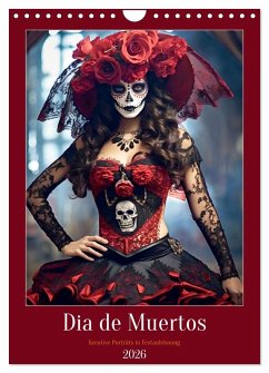 Cover Dia de Muertos Kreative Porträts in Festanlehnung (Wandkalender 2026 DIN A4 hoch), CALVENDO Monatskalender