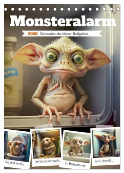 Monsteralarm. Die Invasion der kleinen Quälgeister (Tischkalender 2026 DIN A5 hoch), CALVENDO Monatskalender Cover Monsteralarm. Die Invasion der kleinen Quälgeister (Tischkalender 2026 DIN A5 hoch), CALVENDO Monatskalender
